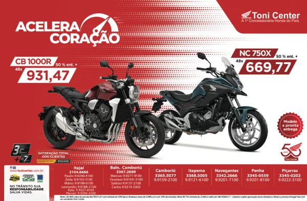 Toni Center está com motos disponíveis à pronta-entrega