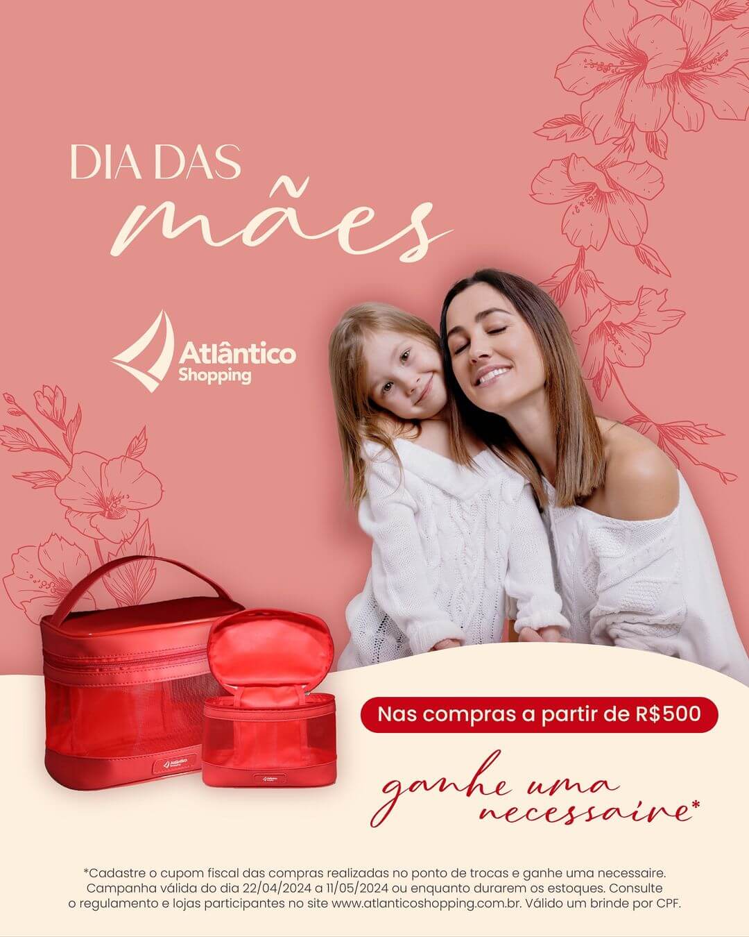 Atlântico Shopping presenteia  clientes com necessaire exclusiva 