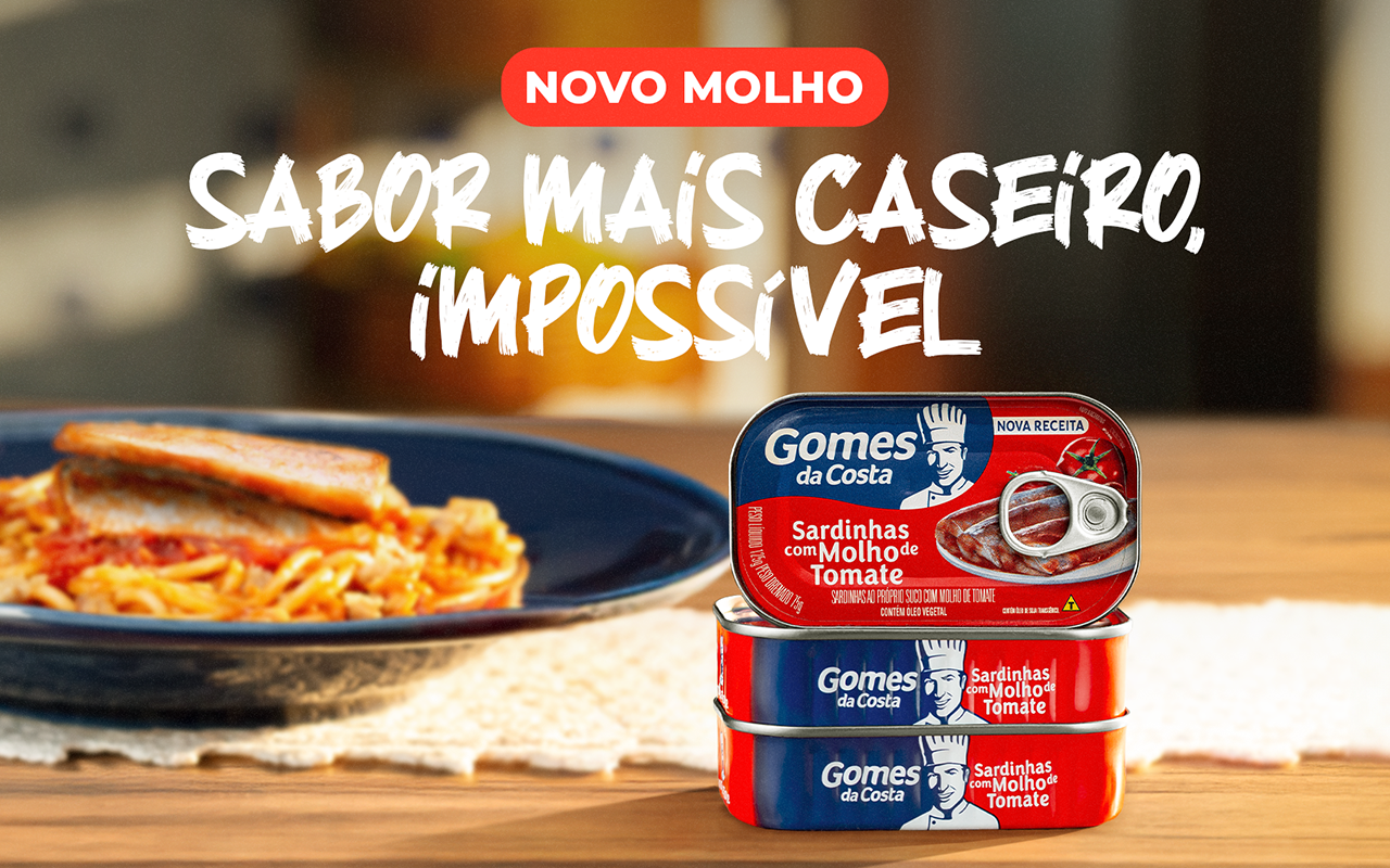 Gomes da Costa lança sardinha com novo molho de tomate para impulsionar vendas