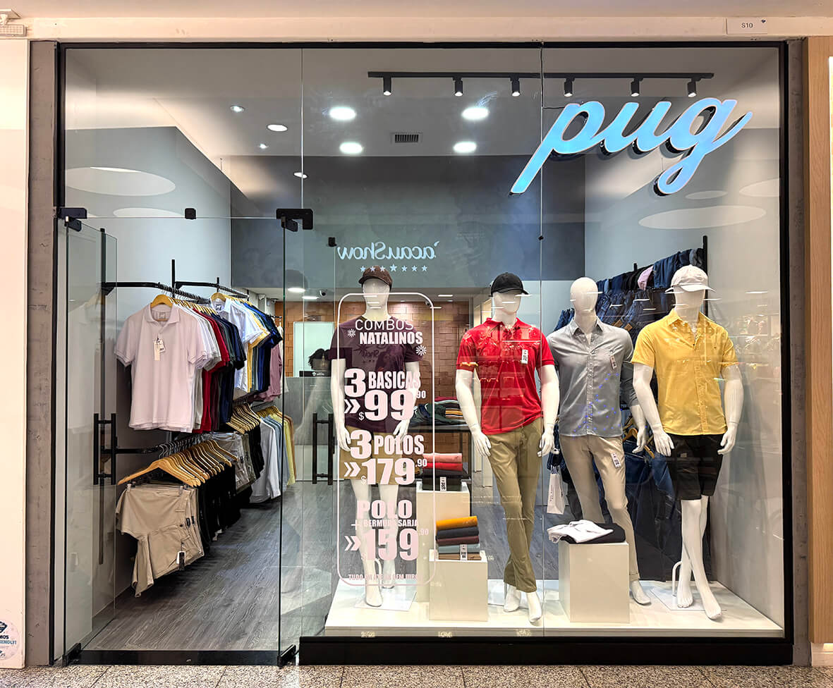 Pug Wear inaugura loja no  Itajaí Shopping