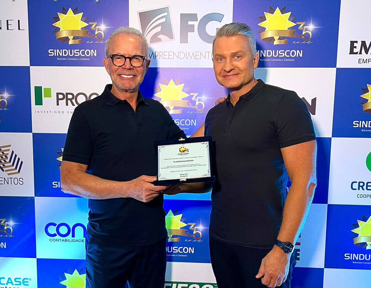 FG Empreendimentos recebe homenagem do Sinduscon BC e Camboriú