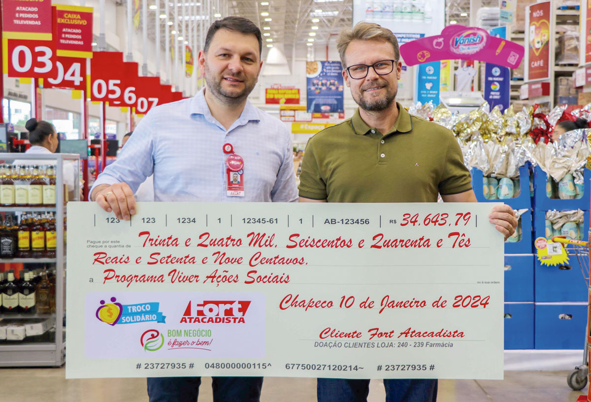 Fort Atacadista doa R$ 34 mil pra comunidade 