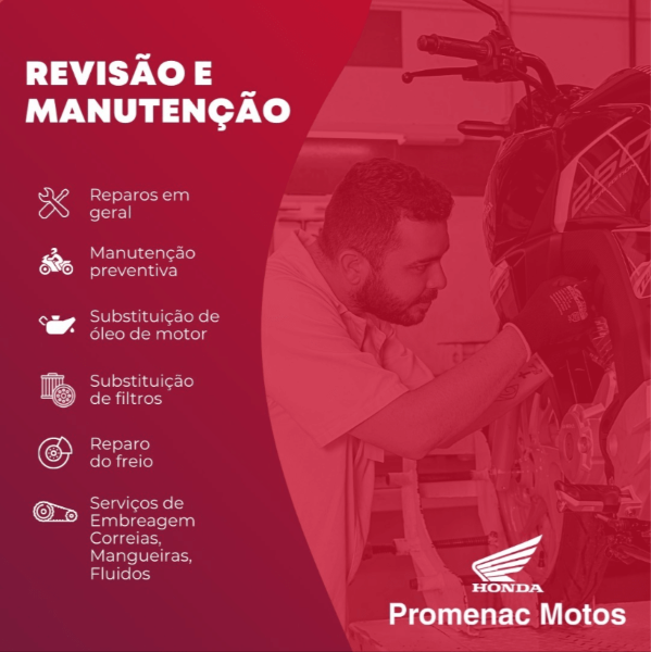 Promenac Motos oferece serviço gratuito de inspeção de 21 itens de sua motocicleta